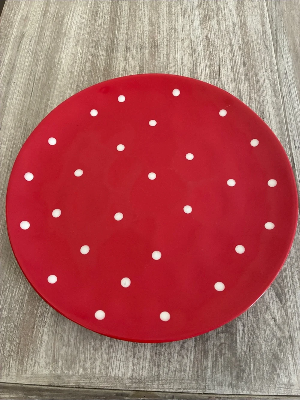 Set of 2 Maxwell Williams Red Sprinkle Dinner Plates - Polka Dots